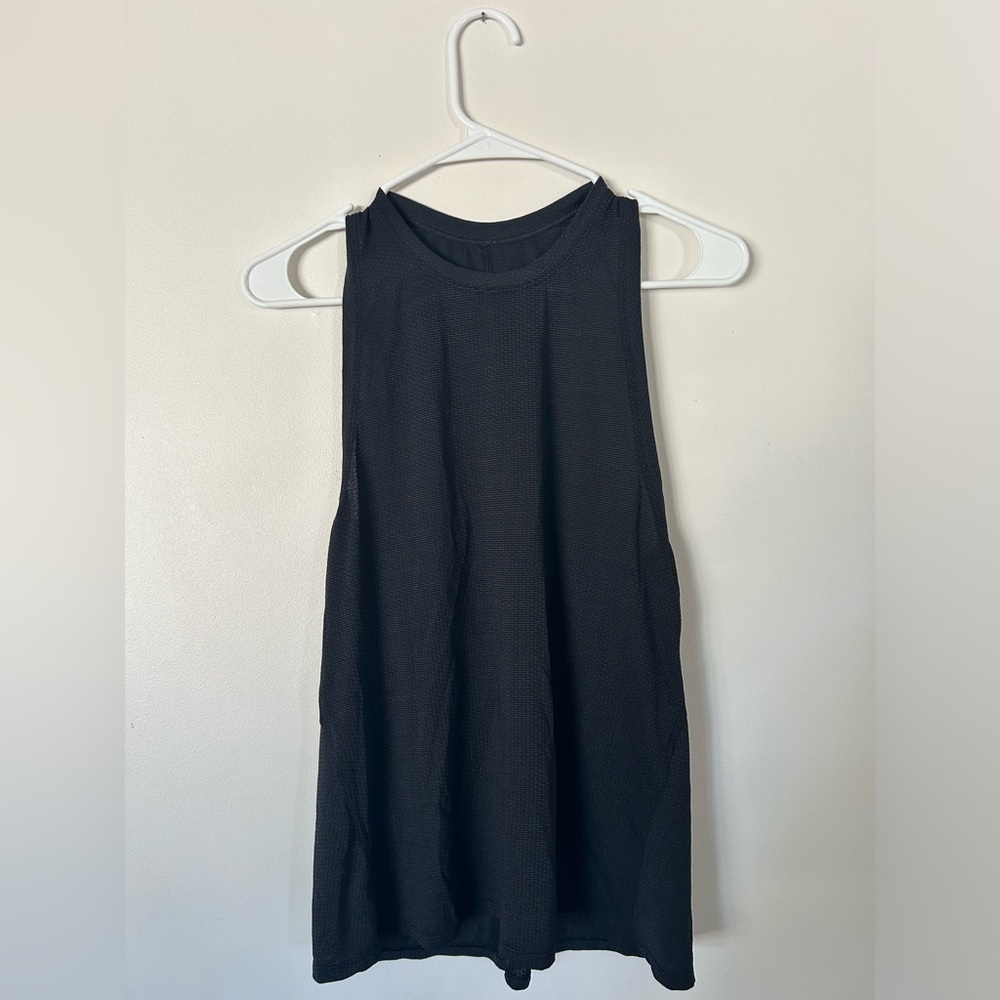 Black Lululemon Silverescent Open Back Tank